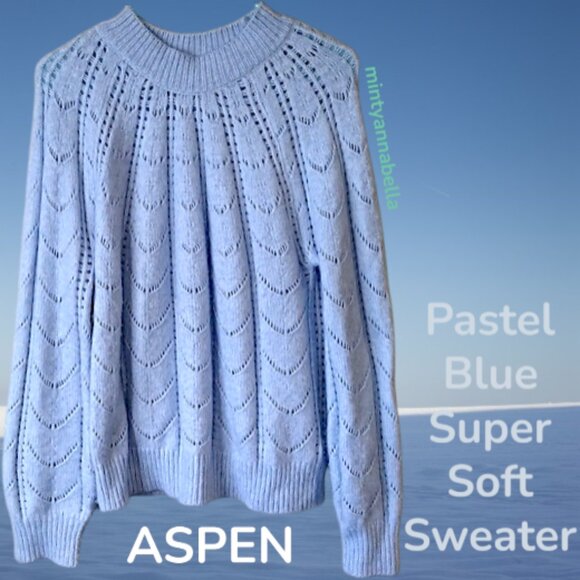 Aspen Soft Blue Sweater - Picture 1 of 15